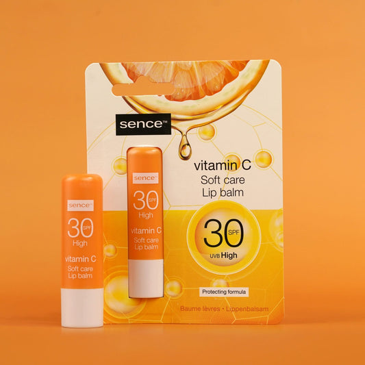 Lūpų balzamas su vitaminu C ir SPF 30 apsauga nuo saulės