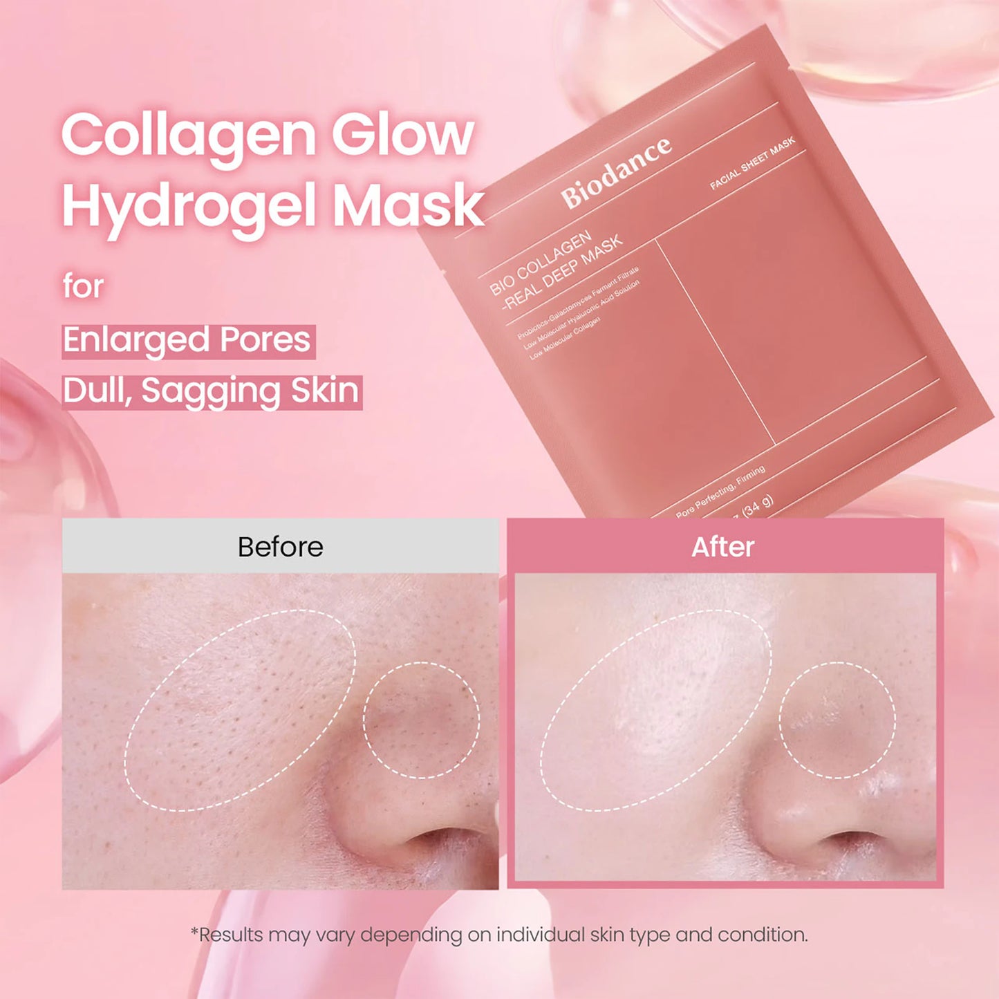 BIODANCE Bio-Collagen hidrogelinė veido kaukė, 34 g.