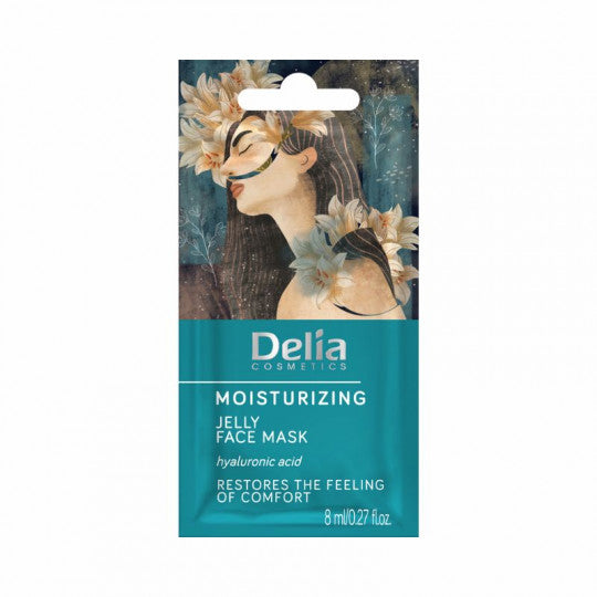 Gelinė drėkinamoji kaukė veidui su hialurono rūgštimi, 8 ml