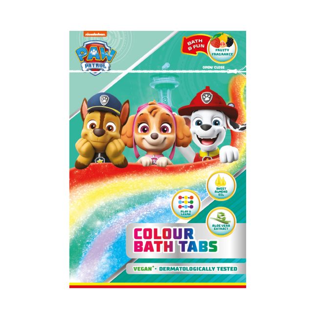 PAW PATROL COLOUR vonios tabletės vaikams, 9 x 16 g