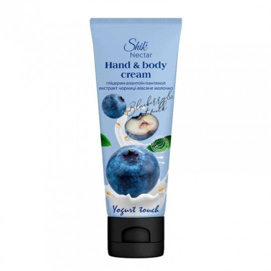 Rankų ir kūno kremas su mėlynėmis ir avižų pieneliu, 75 ml