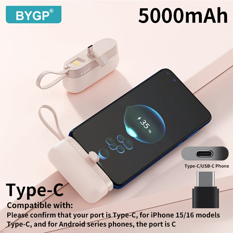 Kompaktiška išorinė baterija USB - type C