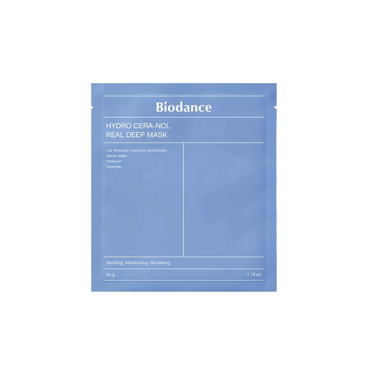BIODANCE Hydro Cera-nol intensyviai drėkinanti hidrogelinė veido kaukė su keramidais, 34 g.
