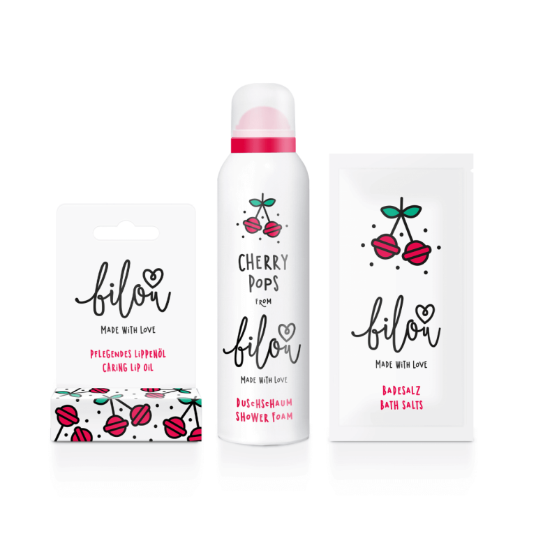 BILOU Cherry Pops kūno ir lūpų priežiūros rinkinys