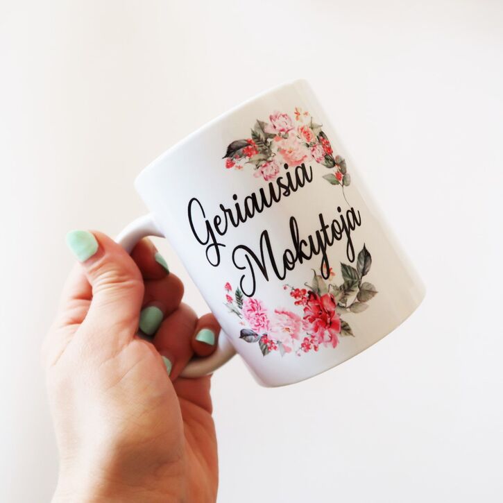 Puodelis mokytojai "Geriausia mokytoja"