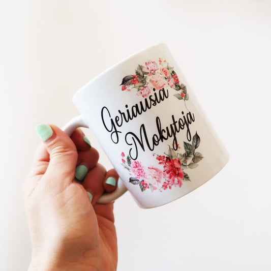 Puodelis mokytojai "Geriausia mokytoja"