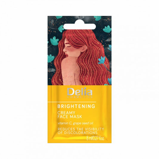 Šviesinanti kreminė veido kaukė su Vitaminu C, 8 ml