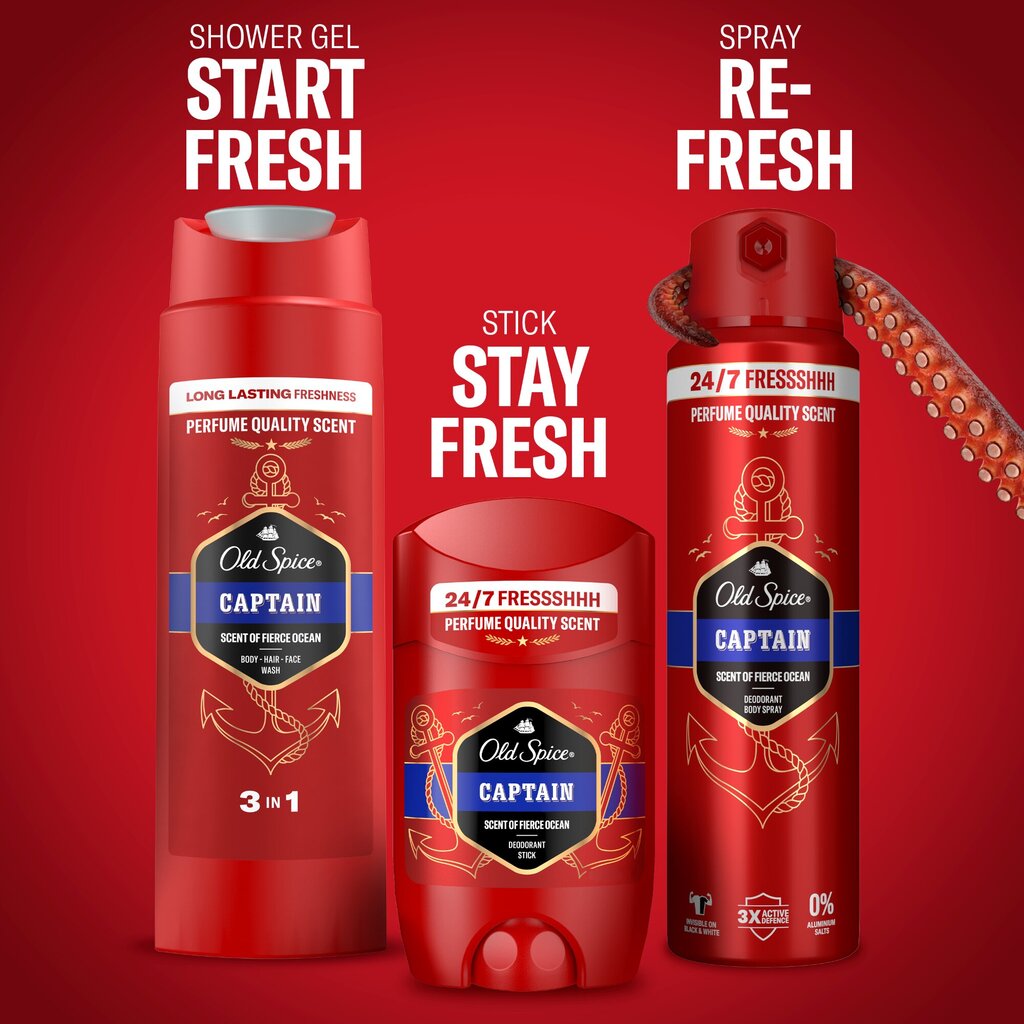 Old Spice dovanų rinkinys vyrams OS XMS Captain