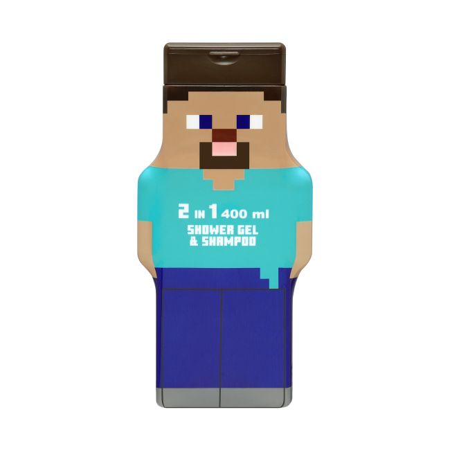 MINECRAFT 2IN1 dušo želė ir plaukų šampūnas Styvas, 400 ml