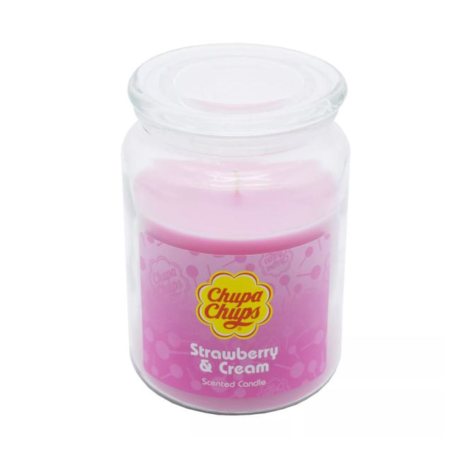 CHUPA CHUPS STRAWBERRY & CREAM kvapioji žvakė, 510 g