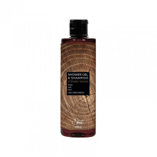 2in1 dušo gelis ir šampūnas vyrams Strong Wood, 400 g