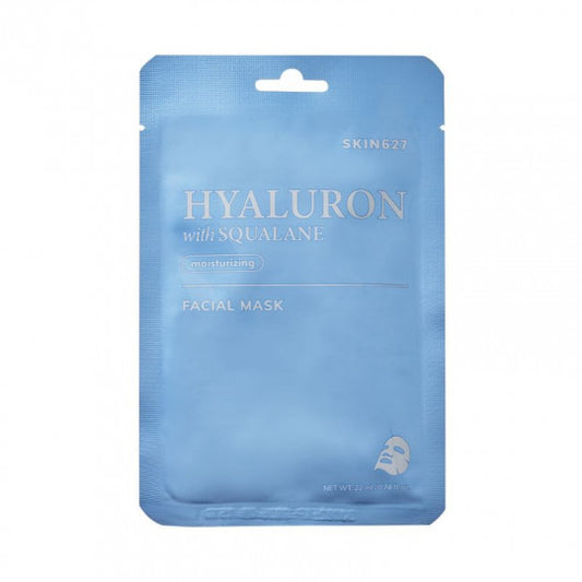Drėkinamoji lakštinė veido kaukė su hialuronu ir skvalanu, 22 ml