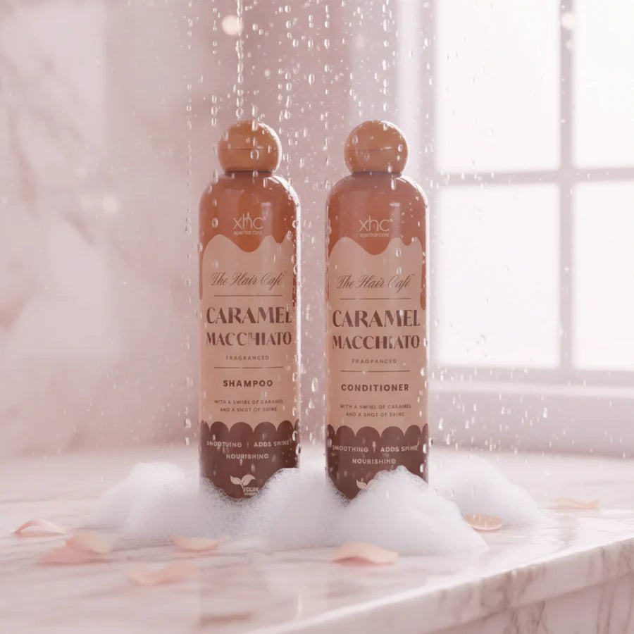 The Hair Café Caramel Macchiato plaukų šampūnas ir kondicionierius, 2 x 400 ml