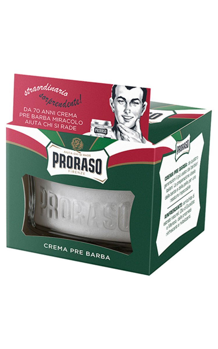 PRORASO, GREEN LINE, gaivinantis kremas prieš skutimąsi, 100 ml