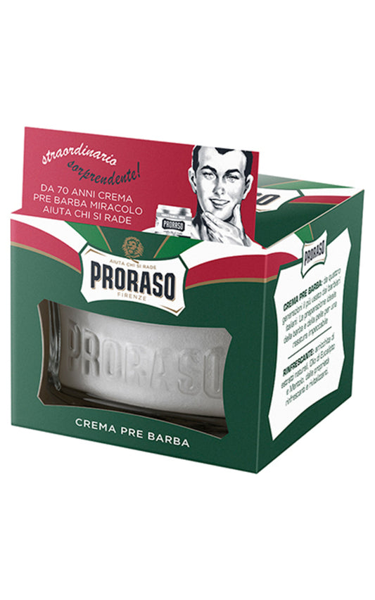 PRORASO, GREEN LINE, gaivinantis kremas prieš skutimąsi, 100 ml