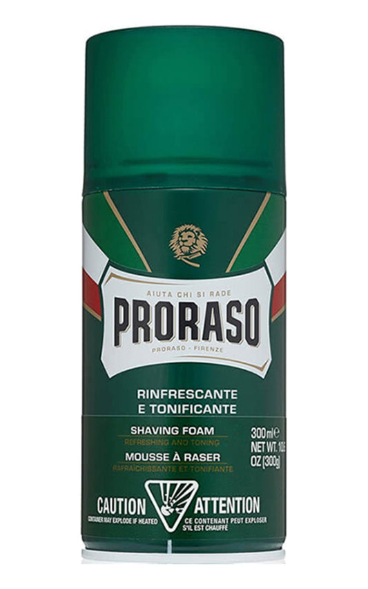 PRORASO GREEN LINE gaivinančios skutimosi putos, 300 ml