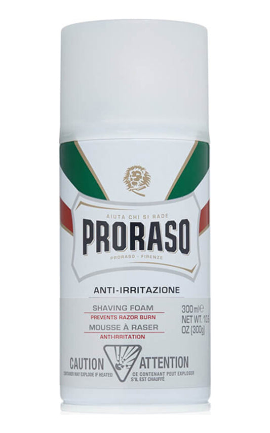 PRORASO WHITE LINE skutimosi putos jautriai odai, 300 ml