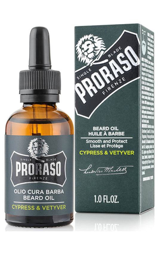PRORASO CYPRESS & VETYVER, barzdos aliejus, 30 ml