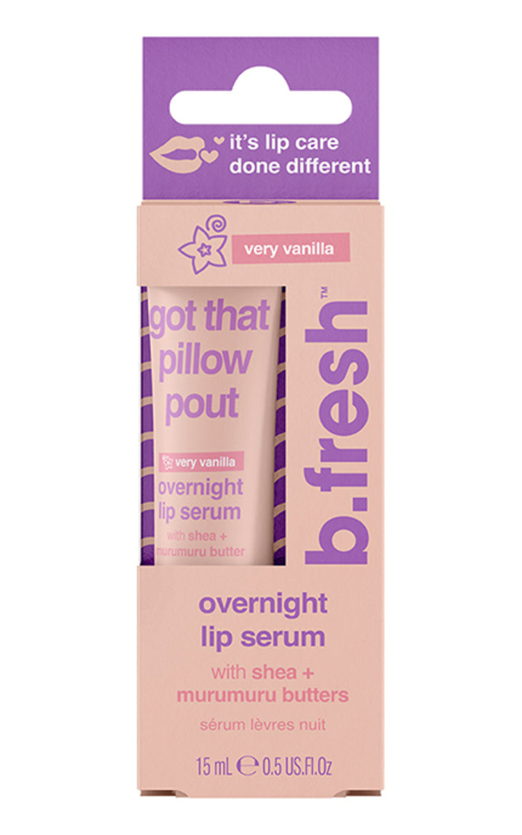 B.FRESH, GOT THAT PILLOW POUT, OVERNIGHT LIP SERUM, maitinamasis naktinis lūpų serumas, 15 ml.