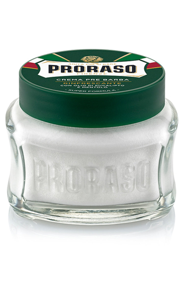 PRORASO, GREEN LINE, gaivinantis kremas prieš skutimąsi, 100 ml
